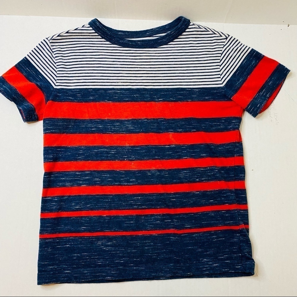 Cat & Jack Stripped Boys T-shirt Size: XS(4/5)